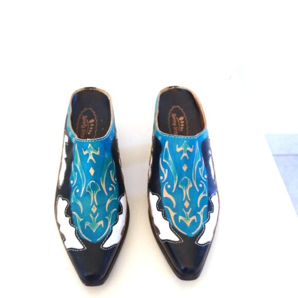 Spring Step - 'FUN', Cowgirl Western Mule booties - 39 or 8.5 - Picture 2 of 9